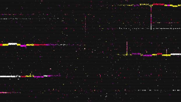 Colorful VHS Glitch Screen Effect. Abstract Technology Background in Retro Style vector