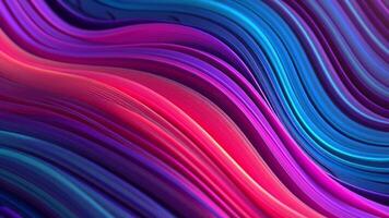 vivace astratto ondulato modello con colorato pendenza Linee video