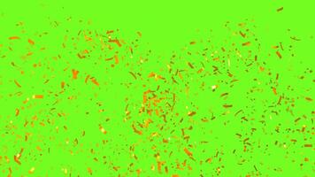 3d le rendu de confettis explosion animation avec vert écran Contexte video