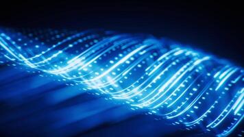 écoulement courbe lignes avec technique planche arrière-plan, 3d le rendu. video