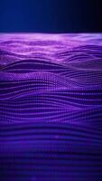 Flowing curve lines and particle background, 3d rendering. video
