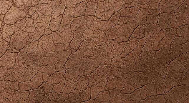 Richly Textured Brown Surface with Organic Cracks and Distressed Pattern, Perfect for Abstract Backgrounds and Material Design Elements photo