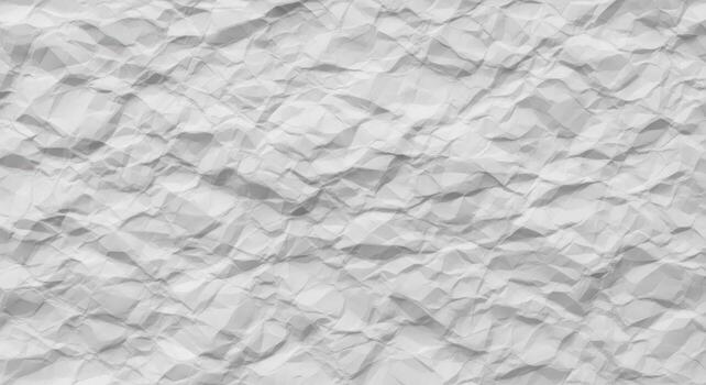 Crinkled Paper Texture A Detailed Close-Up of Wrinkled, Textured, Crumpled, White Paper photo