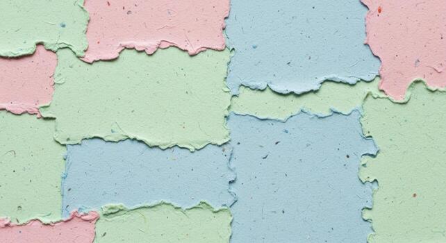 Abstract Textured Paper Tile Pattern in Pastel Colors Soft Paper Background for Design photo