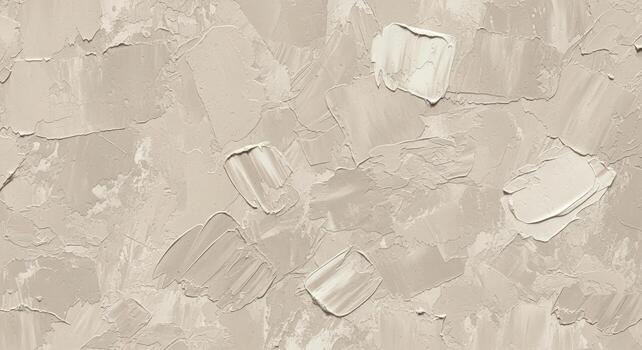 Textured background of beige and white oil paint with artistic impasto palette knife strokes creating an abstract canvas photo