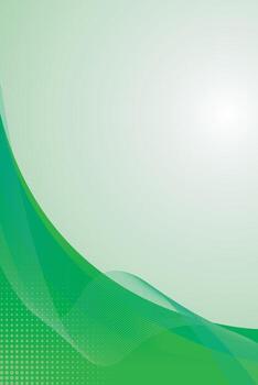 Green gradient background wave shape with white space for portrait banner flyer and presentation slide or backdrop wallpaper vector