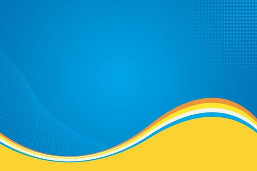 Light blue gradient background wave with golden shape for banner flyer or presentation slide vector