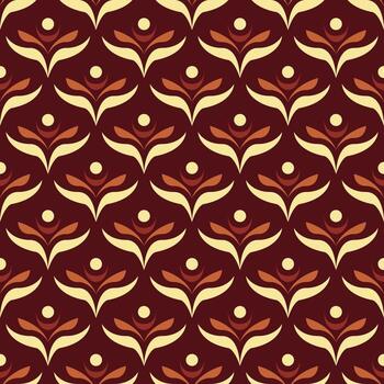 Retro Decorative Floral Abstract Seamless Pattern Background for Textile Design vector