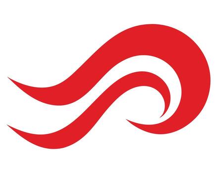 Abstract Red Wave Design Illustration on White Background for Creative Projects vector