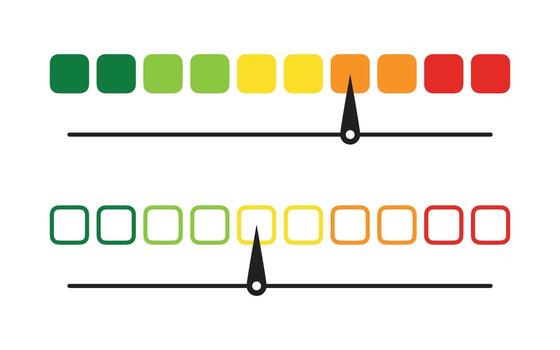 Segmented Risk and Performance Gauges vector