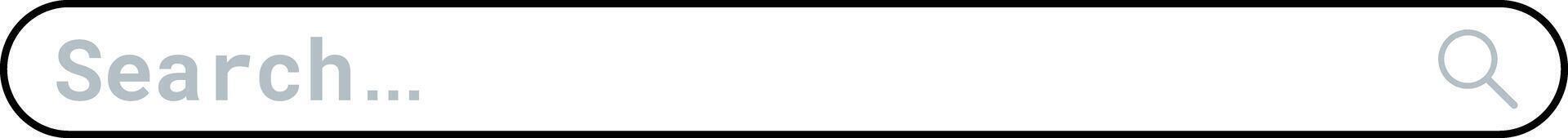 Search bar icon for user interface design, web applications, and mobile apps isolated on transparent background. vector