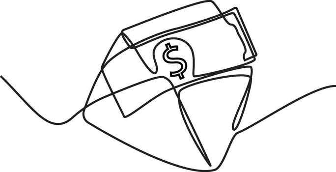 papel sobre con dólar firmar mínimo Arte para comunicación, mensaje, vector