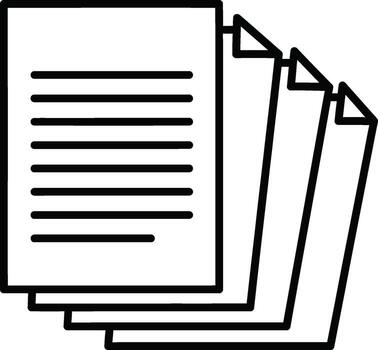 apilar de papel icono, un sencillo ilustración eps 10 vector