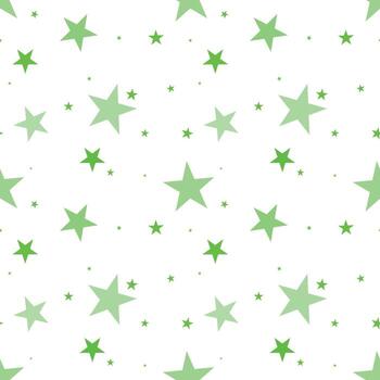 verde estrellas sin costura modelo en blanco antecedentes. resumen antecedentes vector