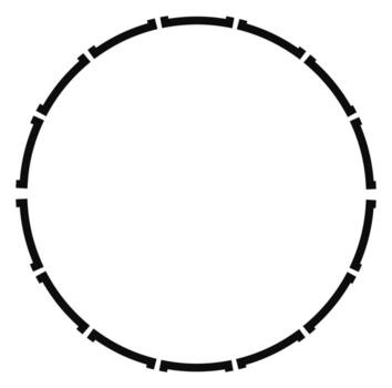 Minimalist circular frame for artistic and design projects vector