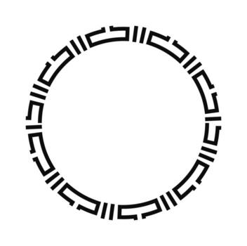 Elegant greek style circular frame design for projects vector