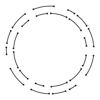 Futuristic circular technology design for digital projects vector