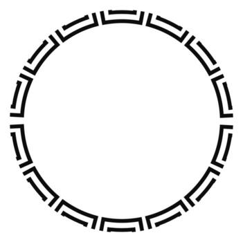 Geometric circle frame with pattern for design projects vector