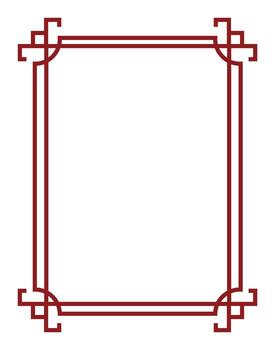 elegante chino marco diseño para decorativo y artístico utilizar vector