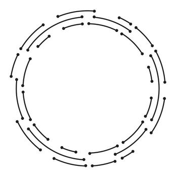 Abstract cybernetic circle design for tech-inspired projects vector