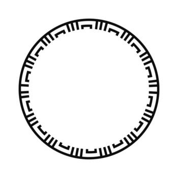 Greek style circular frame design for decorative projects vector