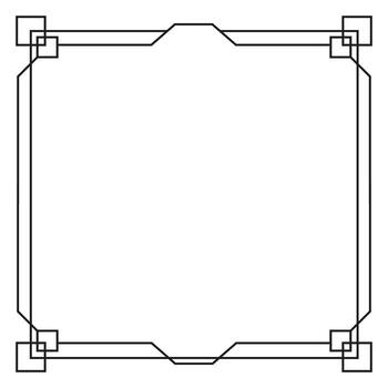 Geometric pattern frame for elegant graphic design vector