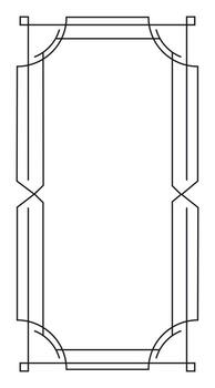 Elegant geometric decorative frame design for invitations vector