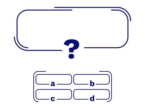 Quiz template with multiple choice options for educational purpose vector