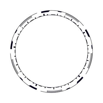futurista circular marco diseño para digital interfaces y gráficos vector