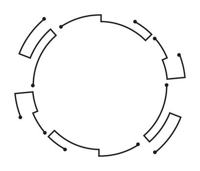 futurista resumen circular diseño con digital elementos vector