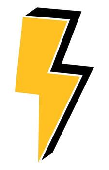 Bold lightning bolt icon for dynamic design concepts vector