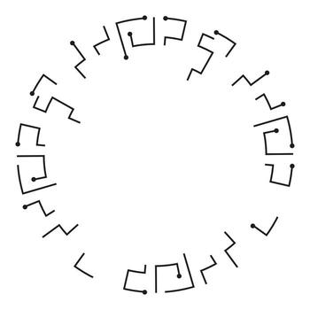 futurista digital circuitería circulo diseño para tecnología temas vector