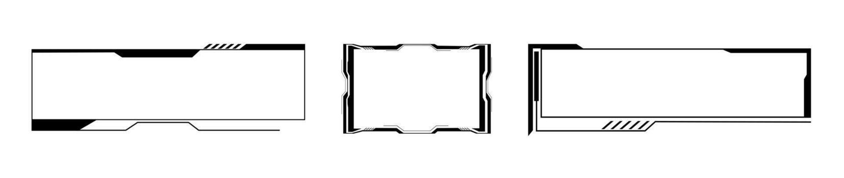 minimalista flámula ventana marcos para digital diseño vector