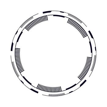 Futuristic circular frame for modern design projects vector
