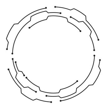 futurista ciber circulo diseño para tecnología y digital Arte proyectos vector