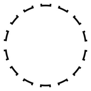 Circular geometric frame for creative design projects vector