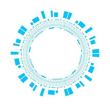 futurista circular marco diseño para tecnología conceptos vector