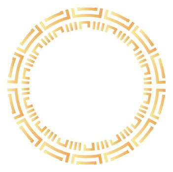 Geometric circle frame with intricate pattern for creative design vector