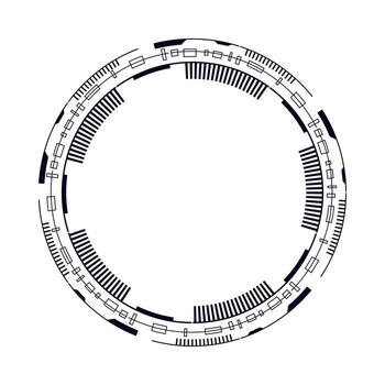 Futuristic circular frame design for modern projects vector