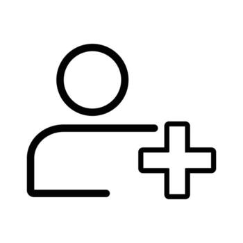 usuario perfil icono con más firmar añadir nuevo persona vector