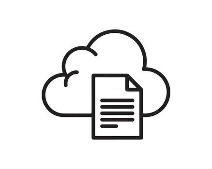 Cloud computing file storage and document management vector