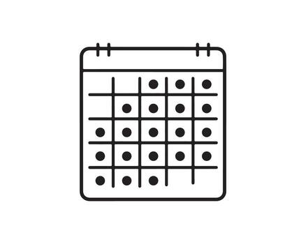 Calendar icon with dates vector
