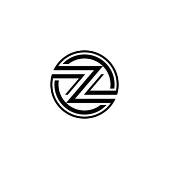 futurista 'z' marca en un dinámica circulo marco. transporta velocidad, precisión, y digital seguridad. ideal para juego de azar o avanzado tecnología vector