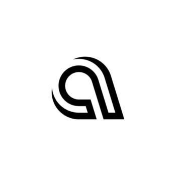 dinámica 'a' velocidad marca con rápido, curvo líneas. transporta aceleración, agilidad, y prima actuación. ideal para automotor o tecnología vector