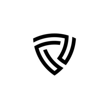 Modern 'P' monogram in a dynamic triangular shield. Represents strength and progress. Suits automotive or high-performance sports. vector