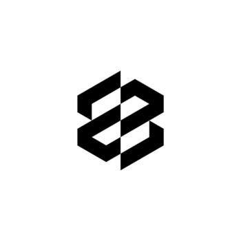 Geometric 'Z' structure with depth perception. Perfect for architectural firms, engineering, or modular system developers. vector