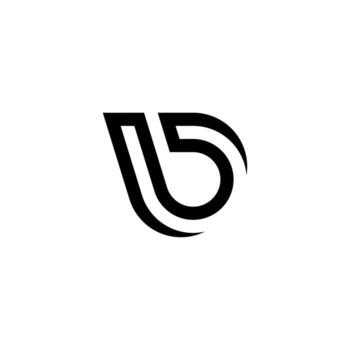 Dynamic 'b' velocity mark with curved lines. Conveys speed, progress, and agility. Ideal for automotive, sports, or future-tech. vector