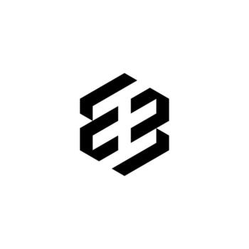 Modern BE or EB geometric mark. Its strong, interlocked design suits engineering, advanced manufacturing, or tech innovation. vector
