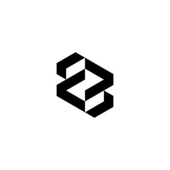 futurista 'z' marca en un dinámica 3d cheurón marco. representa velocidad y complejo datos. ideal para tecnología seguridad o aeroespacial. vector