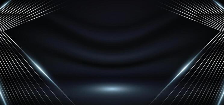 lujo diagonal metálico marco en oscuro degradado antecedentes vector